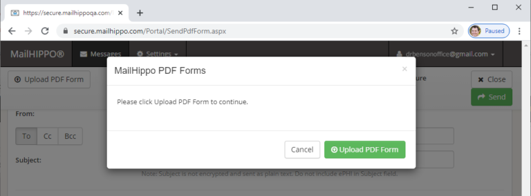 Upload PDF Form