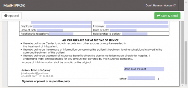 Screen: Signed PDF Form